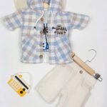 طقم ولادي ثلاث قطع صيفي جوخ  1/4سنة