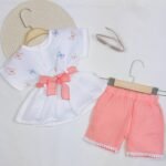 طقم بنات مع شورت 2/5 سنة