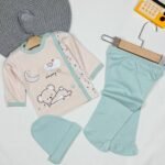 طقم بيجامة بيبي حديث ولادة 3 قطع